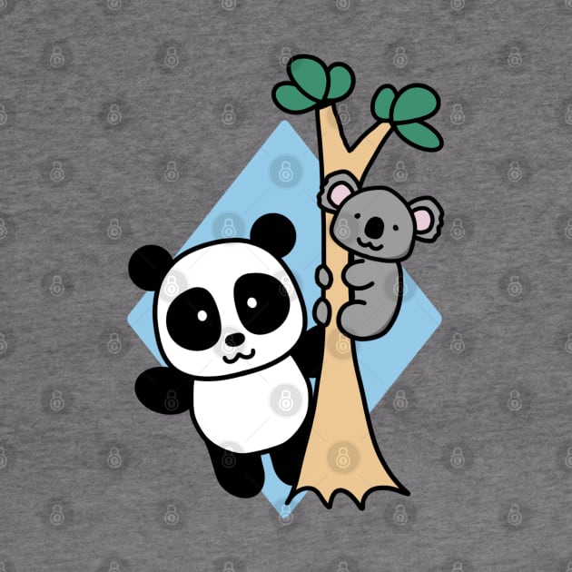 Cute Panda and Koala by 1000 Pandas